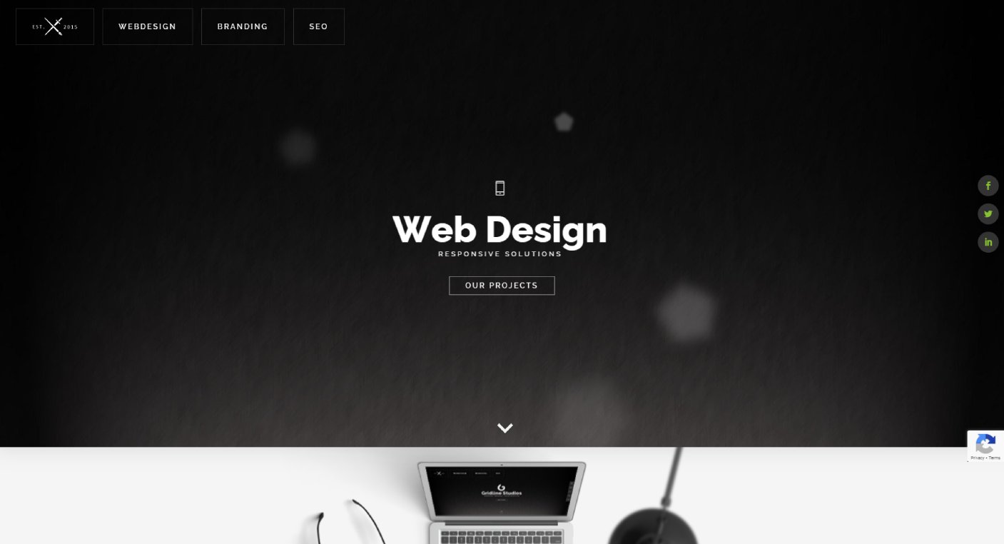 Coquitlam web design - Monochrome legacy screenshot of a sleek and classic landing page by Gridline Studios, showcasing a timeless design.