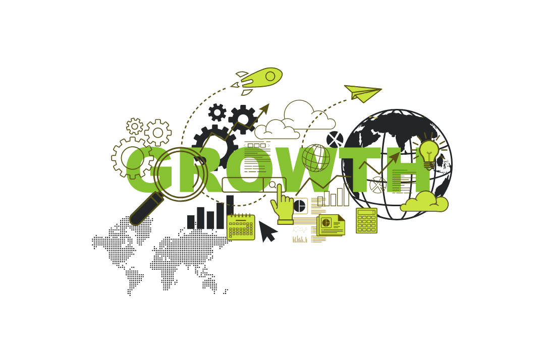 Digital marketing growth illustration for conversion rate optimization